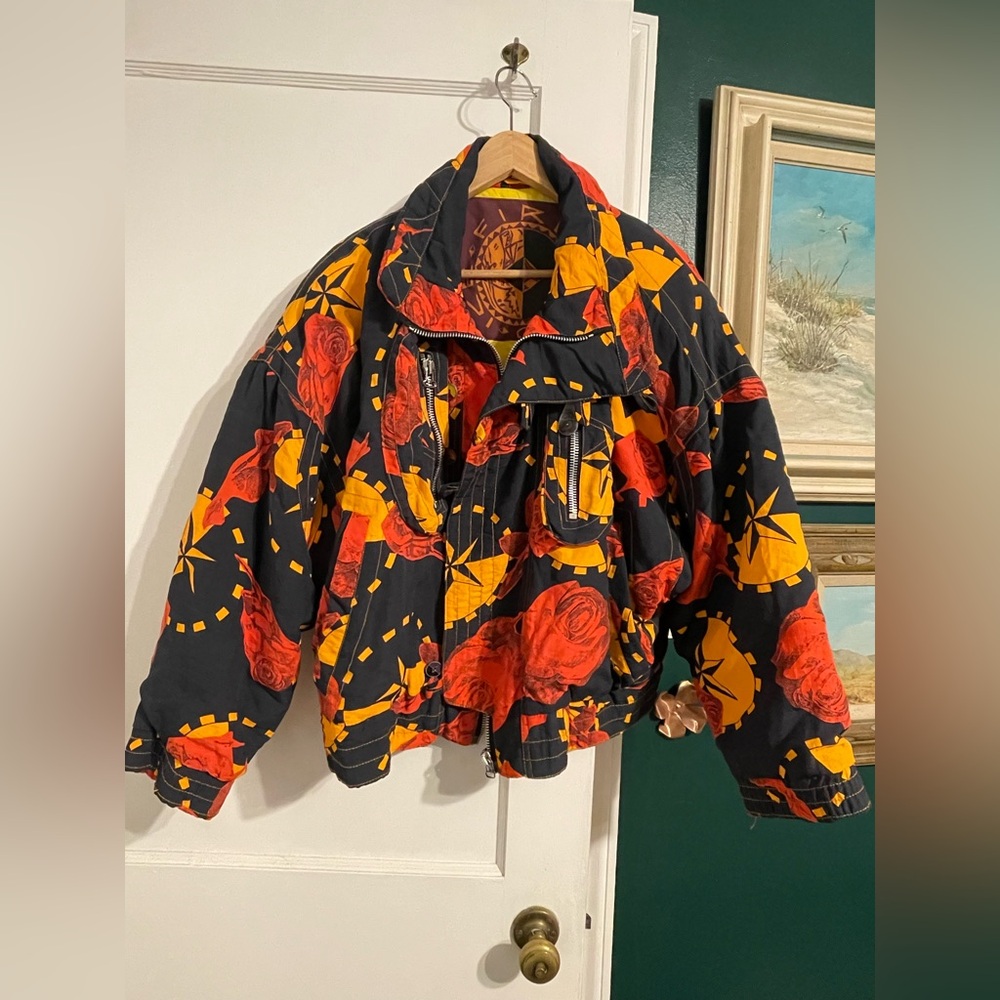 Vintage fire and ice winter coat